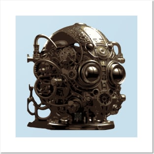 Steampunk Robot Posters and Art